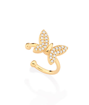 GOLD BUTTERFLY EAR CUFF