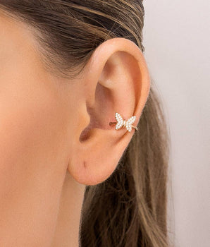 GOLD BUTTERFLY EAR CUFF