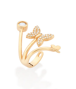 GOLD BUTTERFLIES EAR CUFF