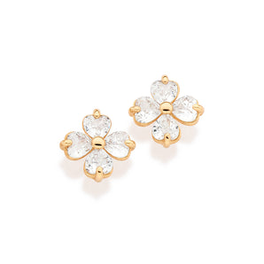 GOLD PLATED EARRING WITH ZIRCONIA