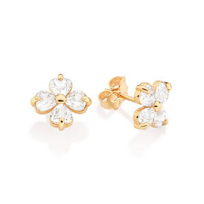 GOLD PLATED EARRING WITH ZIRCONIA