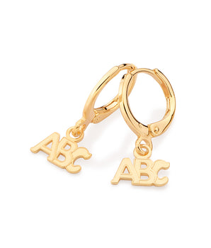 GOLD ABC KIDS HUGGIE EAARRINGS