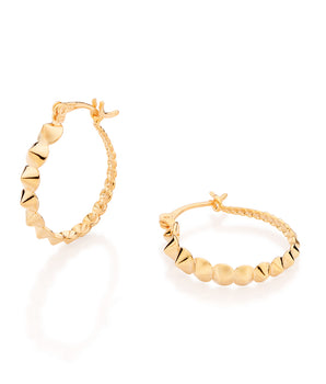 GOLD SPIKES HOOP EARRINGS
