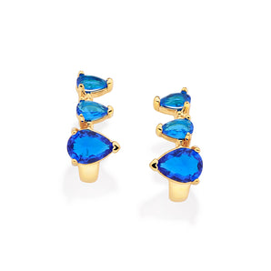 GOLD PLATED EARRING WITH CRYSTAL
