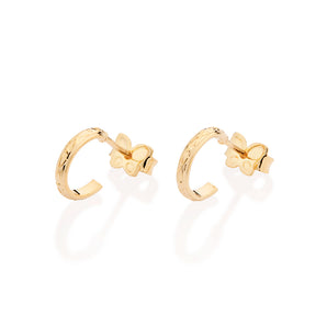 HALF HOOP EARRINGS 18K GOLD PLATED