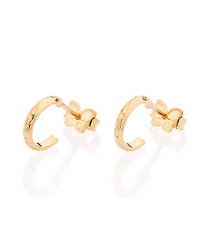 HALF HOOP EARRINGS 18K GOLD PLATED