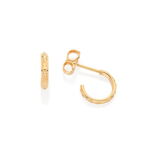 HALF HOOP EARRINGS 18K GOLD PLATED