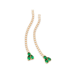 GOLD PLATED EARRING WITH ZIRCONIA