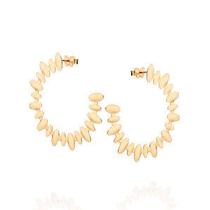 GOLD PIROUETTE HOOP EARRINGS