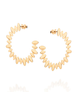 GOLD PIROUETTE HOOP EARRINGS