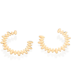 GOLD PIROUETTE HOOP EARRINGS