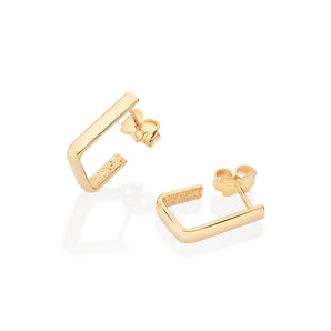 GOLD ARABESQUE HUGGIE EARRINGS
