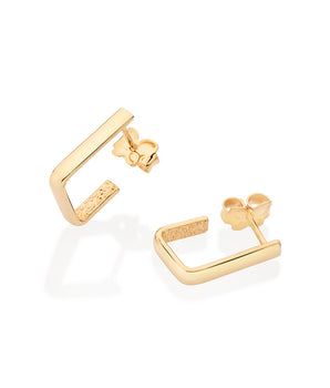GOLD ARABESQUE HUGGIE EARRINGS