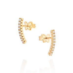 GOLD PLATED EARRING WITH ZIRCONIA