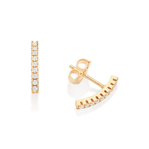 GOLD PLATED EARRING WITH ZIRCONIA