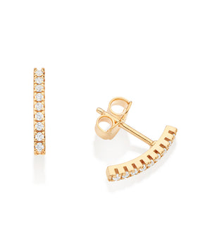 GOLD PLATED EARRING WITH ZIRCONIA