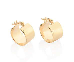 GOLD MODERN HUGGIE EARRINGS