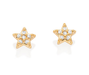 GOLD TINY STAR STUD EARRINGS