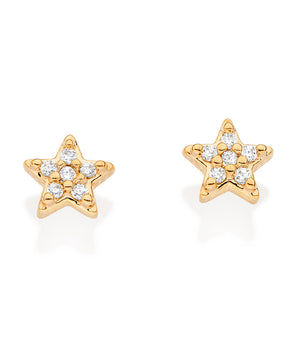 GOLD TINY STAR STUD EARRINGS