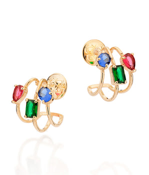 GOLD BALLET HOOP EARRINGS