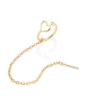 GOLD LOVE CHAIN EAR CUFF