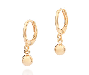 GOLD CIRCLE HUGGIE EARRINGS