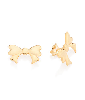 GOLD BOW STUD EARRINGS