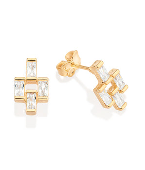 GOLD DANCER STUD EARRINGS