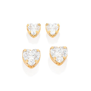 GOLD PLATED EARRING WITH ZIRCONIA