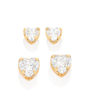 GOLD PLATED EARRING WITH ZIRCONIA