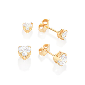 GOLD PLATED EARRING WITH ZIRCONIA