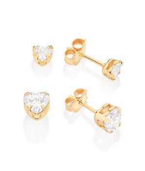 GOLD PLATED EARRING WITH ZIRCONIA