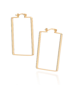 GOLD SQUARE HOOP EARRINGS