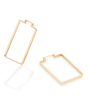 GOLD SQUARE HOOP EARRINGS