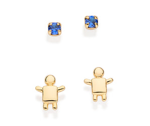 GOLD BABY BOY STUD EARRING KIT