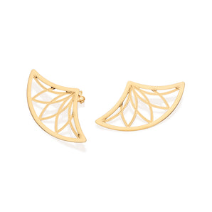 GOLD LOTUS FLOWER EARRINGS