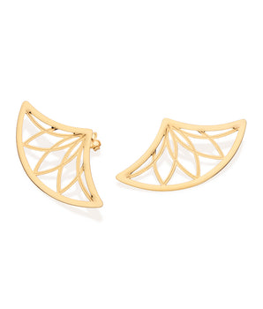 GOLD LOTUS FLOWER EARRINGS