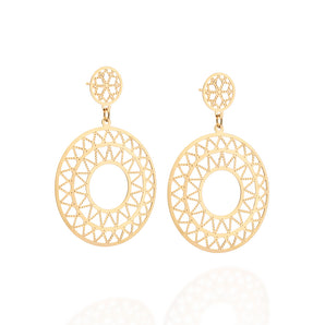 GOLD SUNNY DAY DANGLY EARRINGS