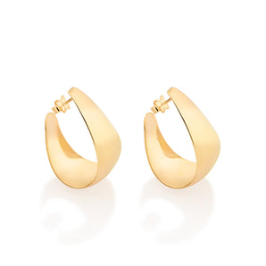 GOLD POWERFUL HUGGIE EARRINGS