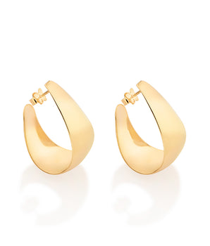 GOLD POWERFUL HUGGIE EARRINGS