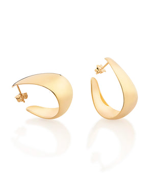 GOLD POWERFUL HUGGIE EARRINGS