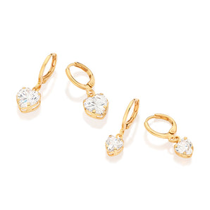 GOLD PLATED EARRING WITH ZIRCONIA