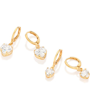 GOLD PLATED EARRING WITH ZIRCONIA