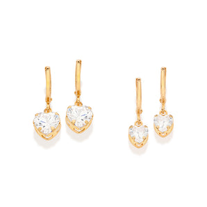 GOLD PLATED EARRING WITH ZIRCONIA