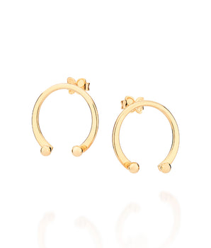GOLD HORSE SHOE EARRINGS