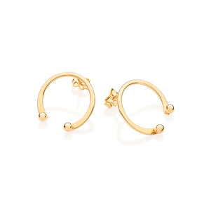 GOLD HORSE SHOE EARRINGS