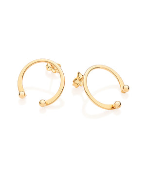 GOLD HORSE SHOE EARRINGS
