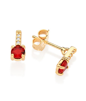 GOLD BLEEDING HEART EARRINGS