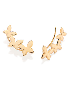 GOLD BUTTERFLY TRIO EARRINGS