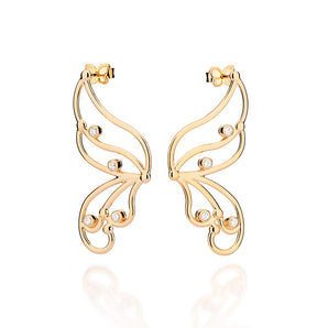 GOLD PLATED EARRING WITH ZIRCONIA